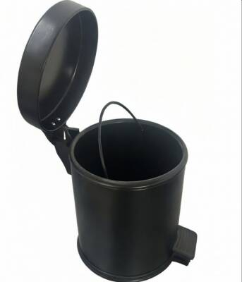 5 Lt Pedallı Kapaklı Çöp Kovası Siyah - MRT-4501-5L - 2