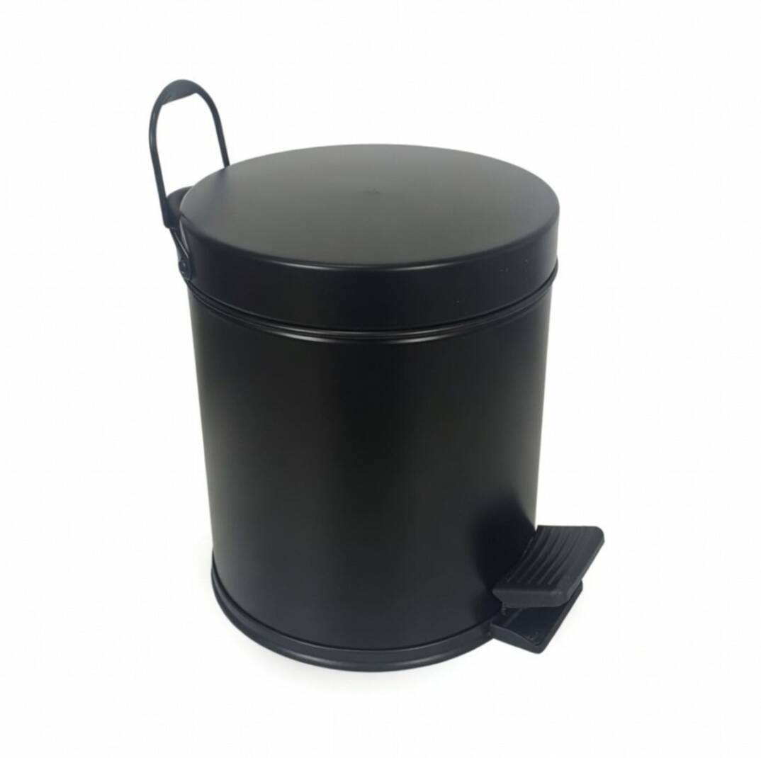 5 Lt Pedallı Kapaklı Çöp Kovası Siyah - MRT-4501-5L - 1