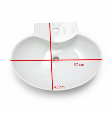 Bien - Harmony Tezgah Üstü Lavabo, Batarya Banklı, Taşma Delikli - TLYNN-802392 - 3