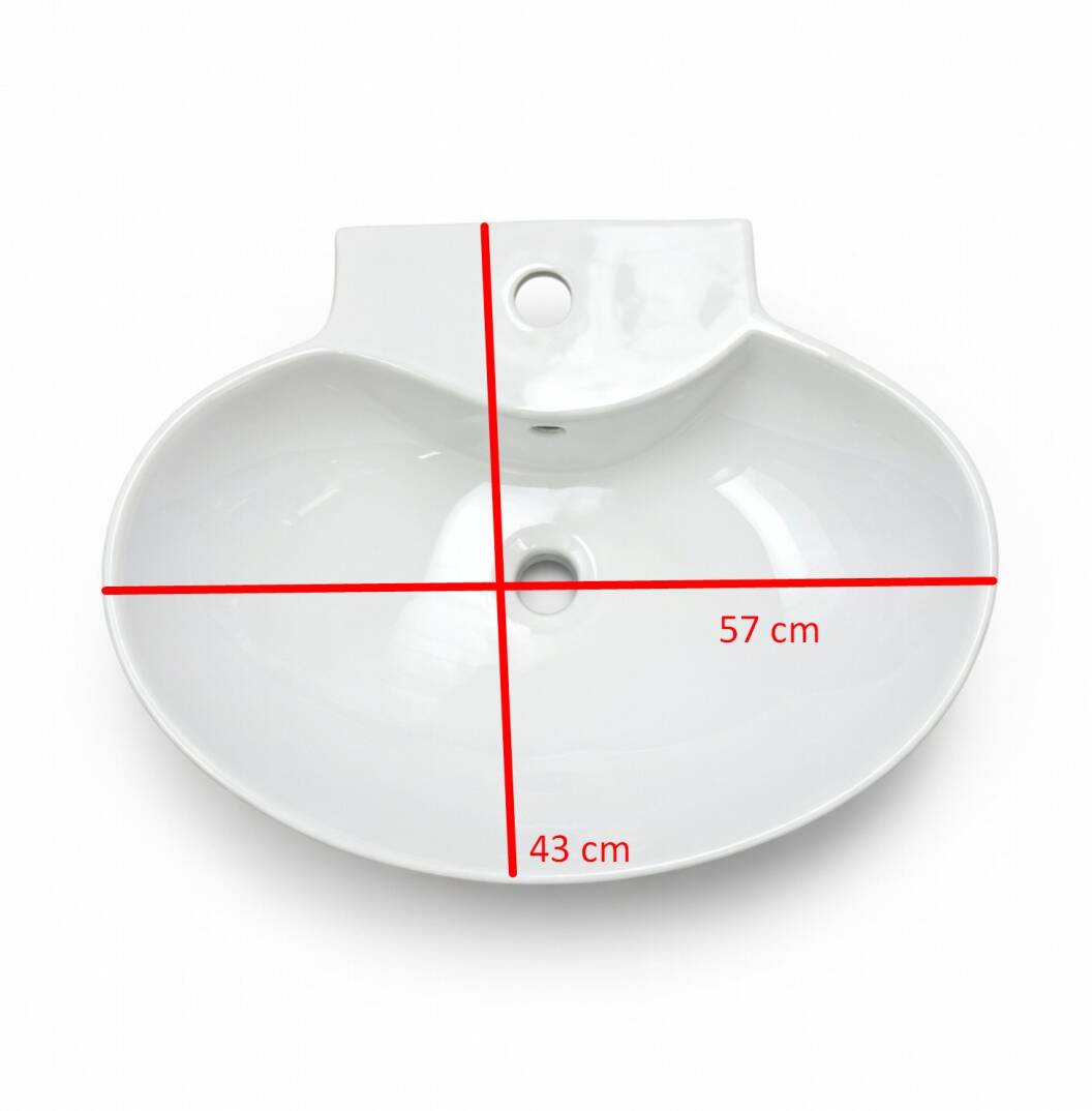 Bien - Harmony Tezgah Üstü Lavabo, Batarya Banklı, Taşma Delikli - TLYNN-802392 - 3