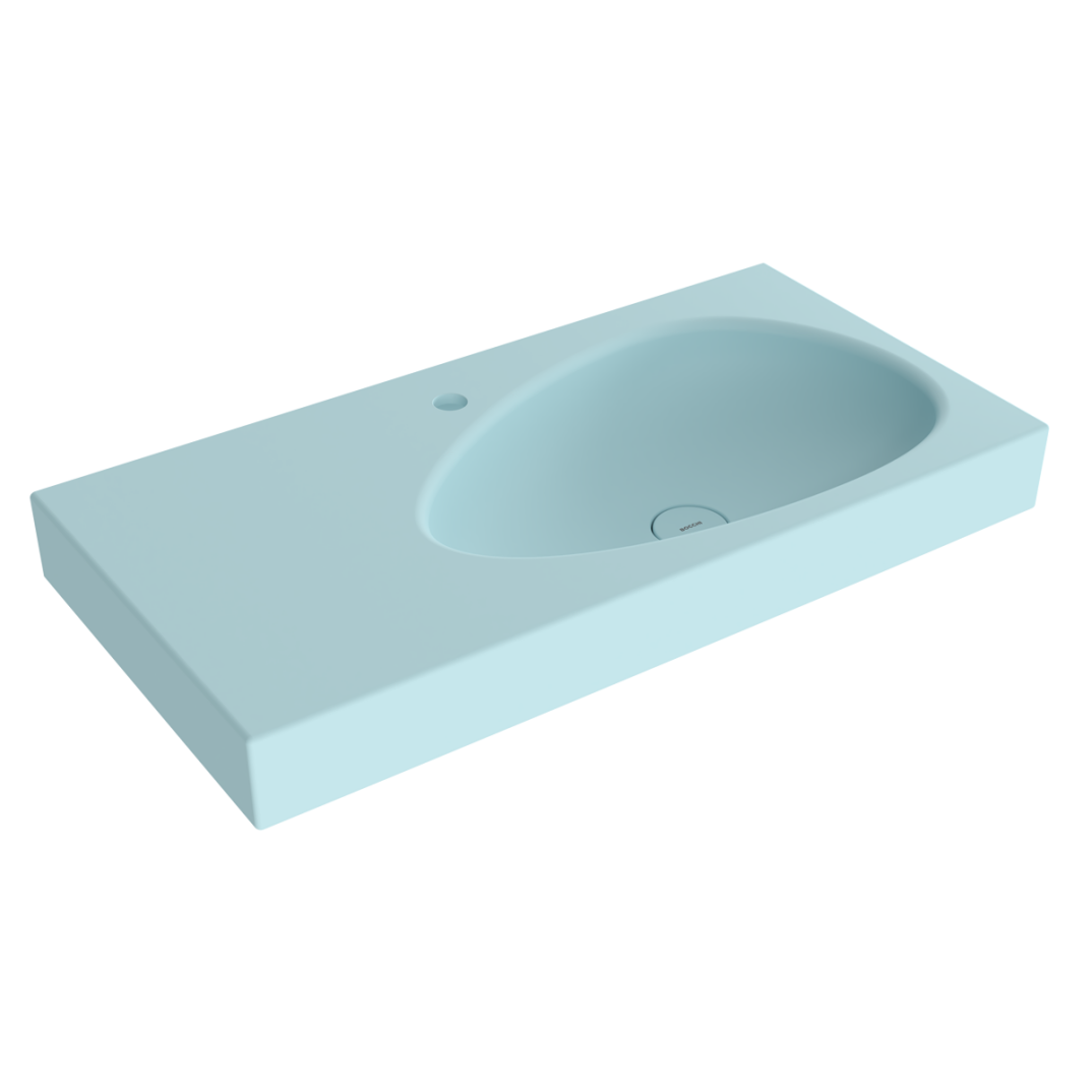 Bocchi Etna Etajerli Lavabo 90 cm Buz Mavisi - 1115-029-0126 - 2