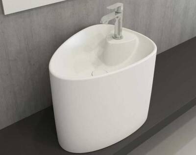 Bocchi Etna Tezgah Üstü Monoblok Lavabo Beyaz - 1343-A01-0126 - 2