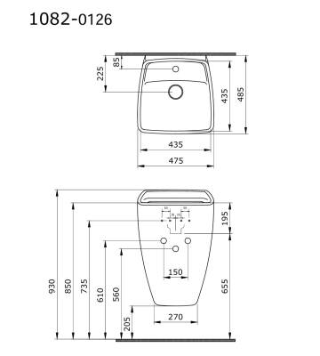 Bocchi - Fırenze Asma Monoblok Lavabo Batarya Delikli Mat Siyah - 1082-004-0126 - 3