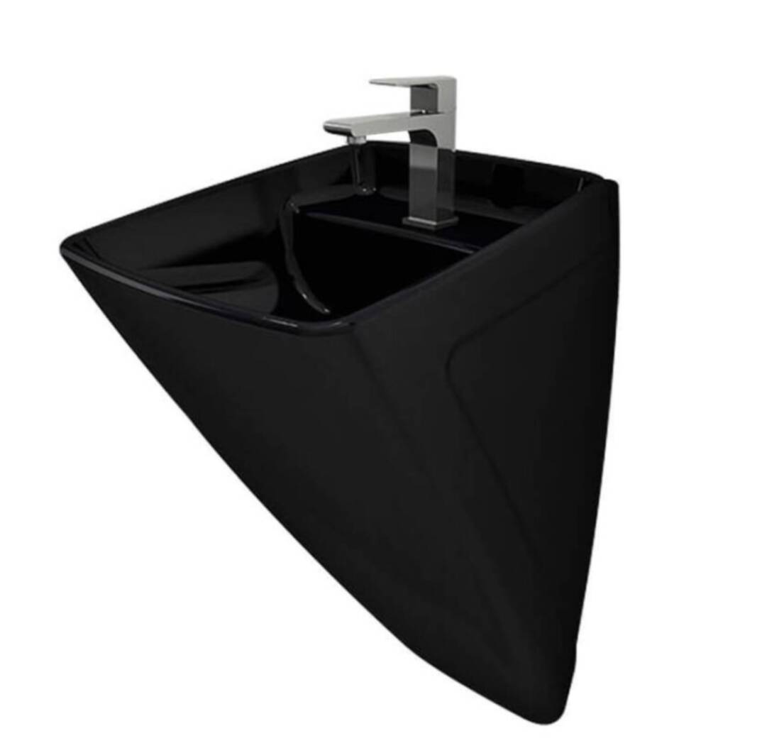 Bocchi - Fırenze Asma Monoblok Lavabo Batarya Delikli Parlak Siyah - 1082-005-0126 - 1