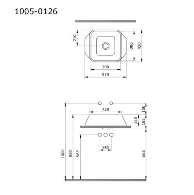 BOCCHI - Firenze Çanak Lavabo Mat Mint Yeşili - OUTLET - 1005-033-0125-TESHIR - 2