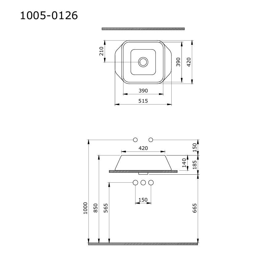 BOCCHI - Firenze Çanak Lavabo Mat Mint Yeşili - OUTLET - 1005-033-0125-TESHIR - 2
