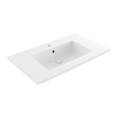 Bocchi Milano Etajerli Lavabo 80 cm Parlak Beyaz - 1113-001-0126 - 1