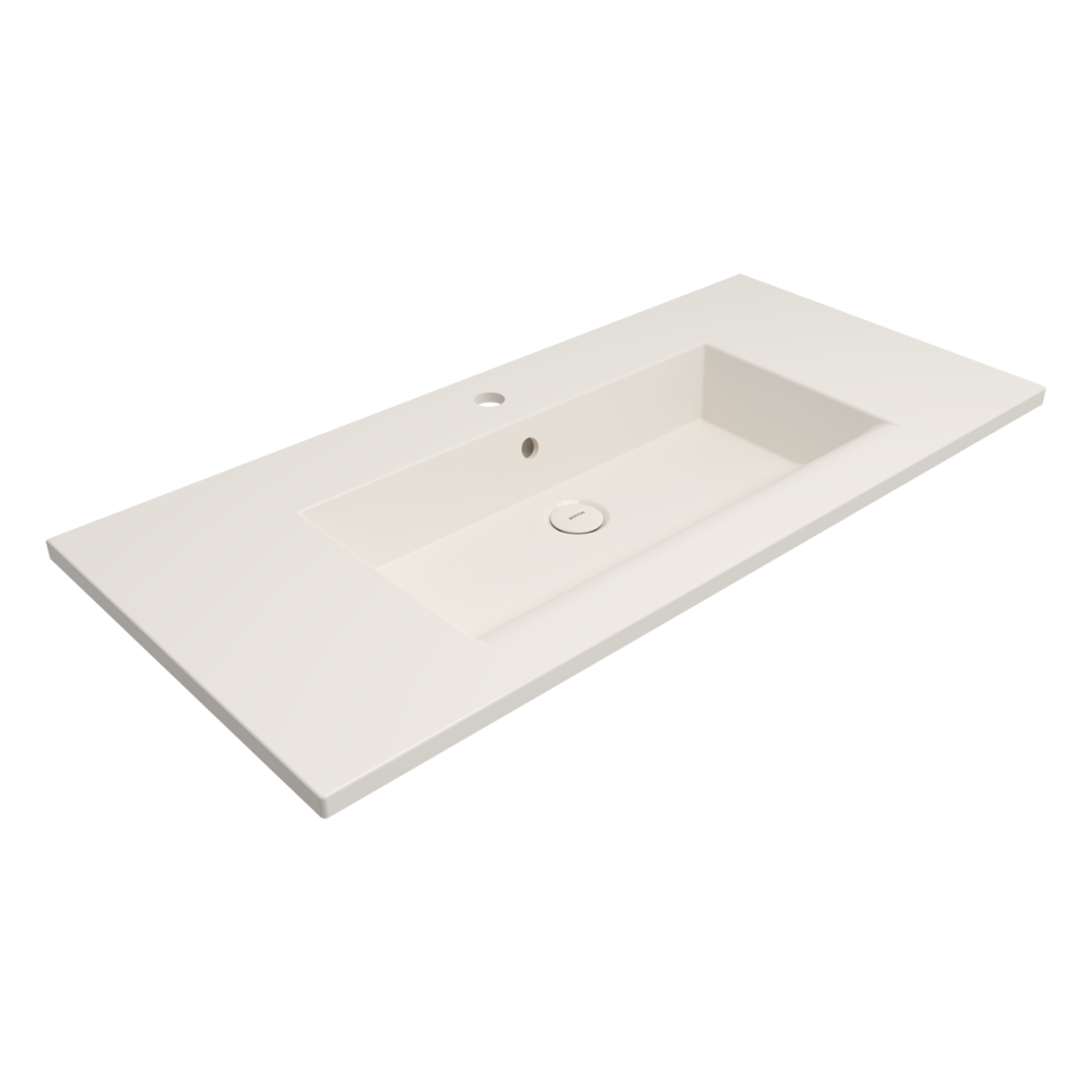 Bocchi Milano Etajerli Lavabo Parlak Bisküvi 100 cm - 1105-014-0126 - 1