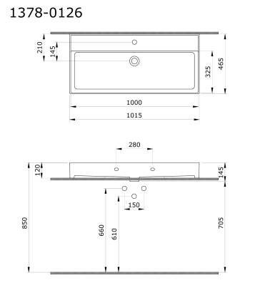 Bocchi Milano Lavabo Parlak Beyaz - 1328-001-0126 - 2