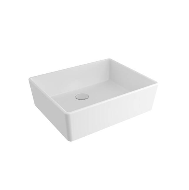 BOCCHI - Milano Vessel Corti Çanak Lavabo 40 x 50 cm Beyaz - OUTLET - 1215-001-0125-TESHIR - 1