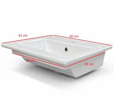 Bocchi Mobilya Üstü Lavabo Parlak Beyaz 45x41 cm - 1324-001-0126 - 6