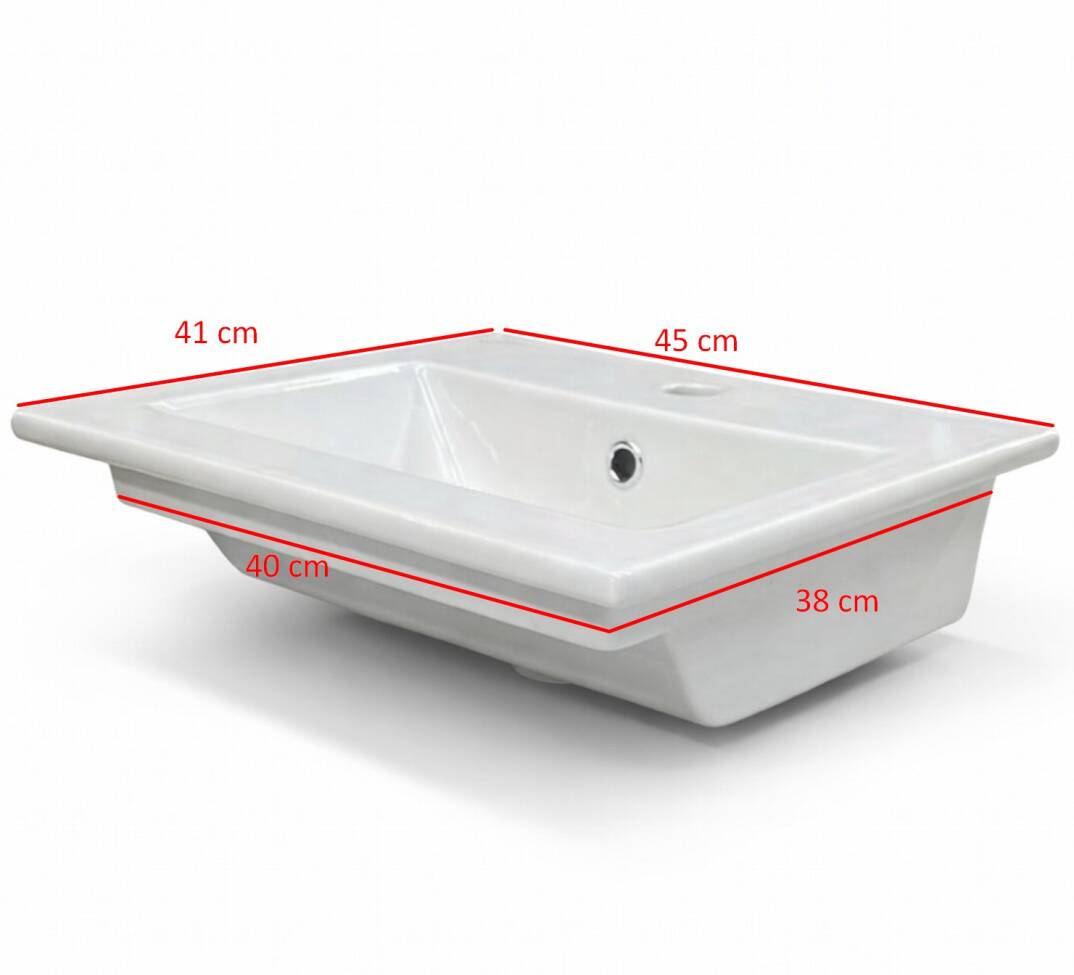 Bocchi Mobilya Üstü Lavabo Parlak Beyaz 45x41 cm - 1324-001-0126 - 6