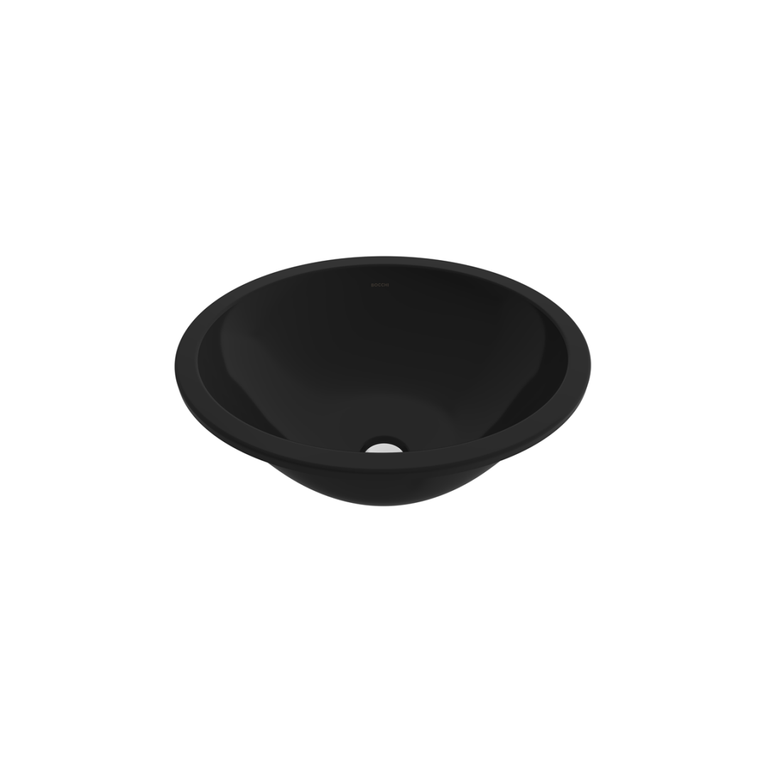 Bocchi Parma Tezgah Altı Lavabo 56 cm Parlak Siyah - 1384-005-0125 - 2