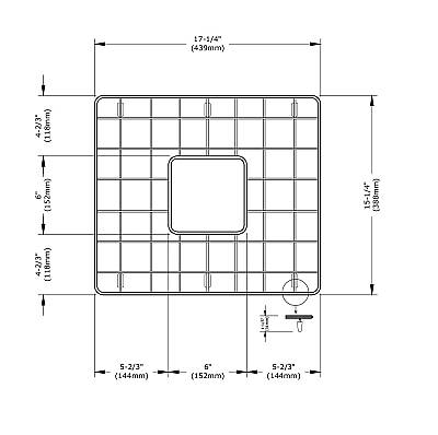 Bocchi Paslanmaz Çelik Tel Izgara 50 cm - 2300-0013 - 3