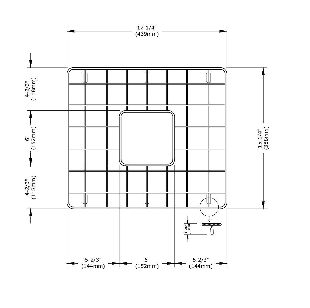 Bocchi Paslanmaz Çelik Tel Izgara 50 cm - 2300-0013 - 3