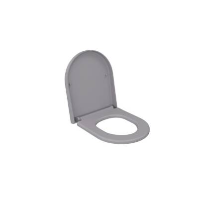 Bocchi - Pure S Yavaş Kapanır Duroplast Klozet Kapağı Mat Gri - A0302-006