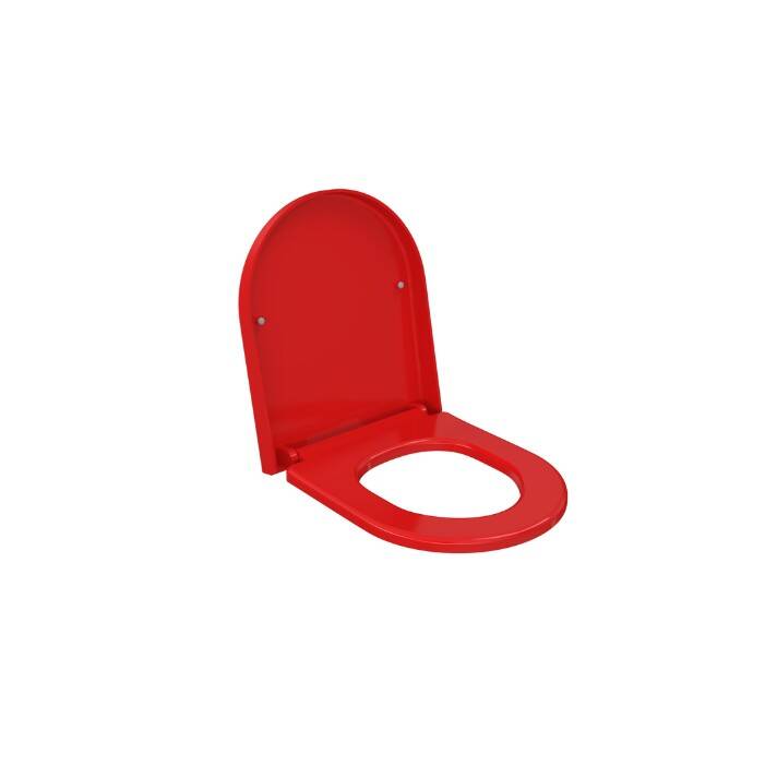 Bocchi - Pure S Yavaş Kapanır Duroplast Klozet Kapağı Parlak Kırmızı - A0302-019 - 1
