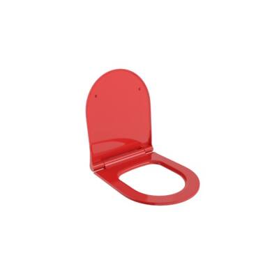 Bocchi - Pure Slim Yavaş Kapanır Duroplast Klozet Kapağı Parlak Kırmızı - A0339-019