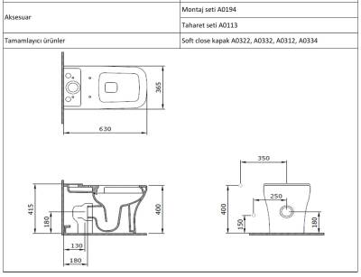 Bocchi - Scala Arch Duvara Tam Dayalı Rimless Klozet Mat Siyah - 1480-004-0128 - 2