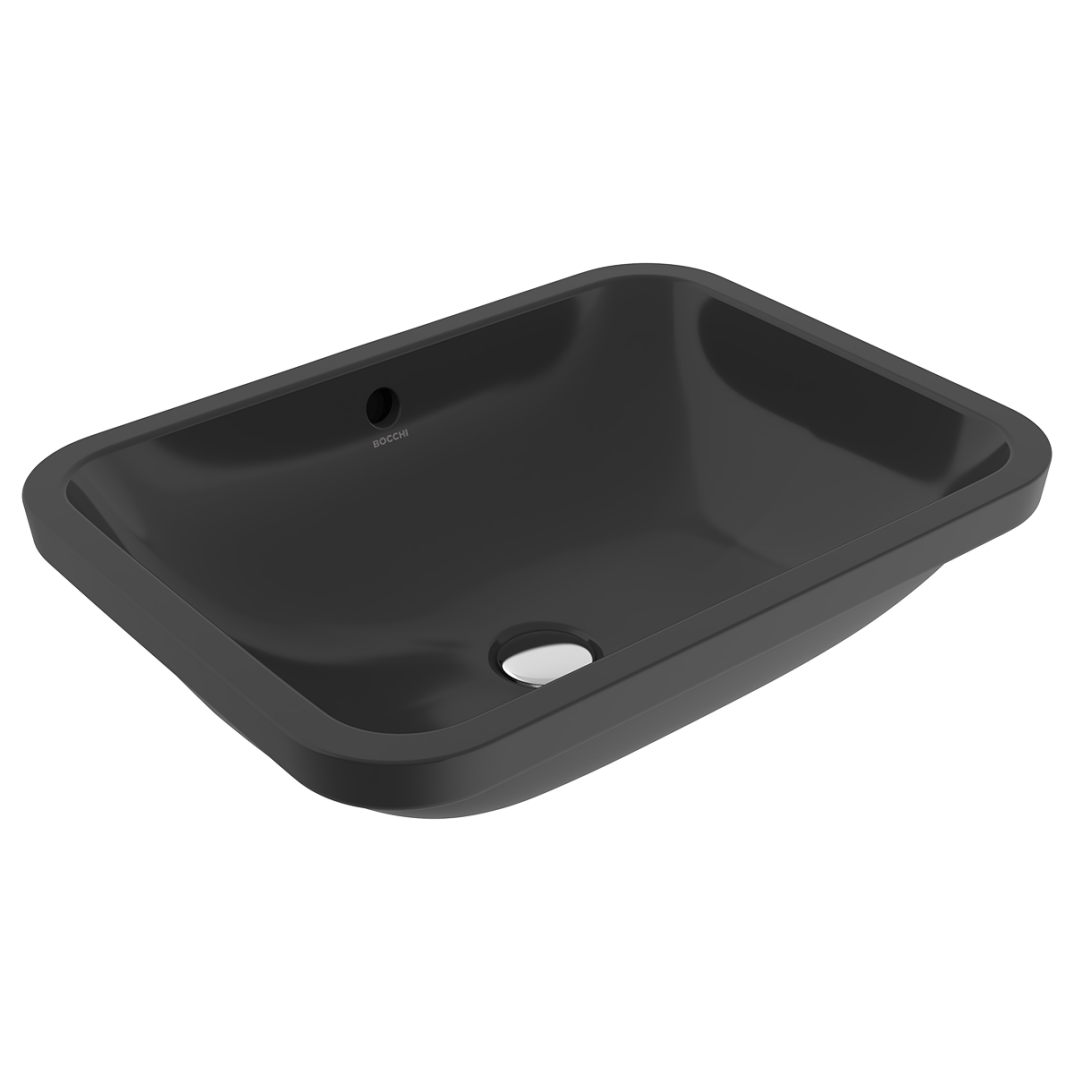 Bocchi Scala Arch Tezgah Altı Lavabo Parlak Siyah 55 cm - 1006-005-0125 - 1