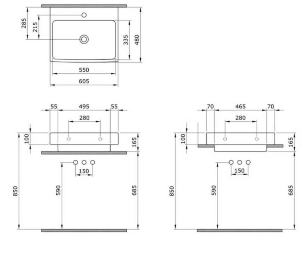 Bocchi Scala Tezgah Üstü Lavabo 60 cm Mat Somon - 1077-032-0126 - 2