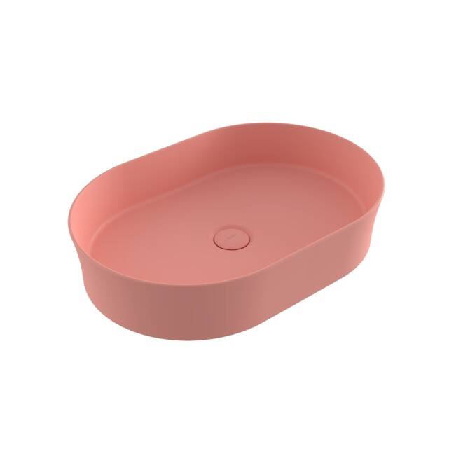 BOCCHI - Slim Line Oval Lavabo 55 x 38 cm Mat Somon - OUTLET - 1521-032-0125-TESHIR - 1