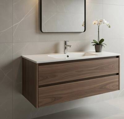 Bocchi - Sonia SX5 Tezgah Üstü Lavabo 100 cm Parlak Beyaz - 1108-001-0826 - 3