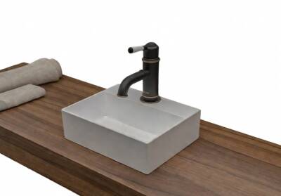 Bocchi Sottile Slim Line Dikdörtgen Batarya Banklı Lavabo Beyaz - 1470-001-0126 - 1