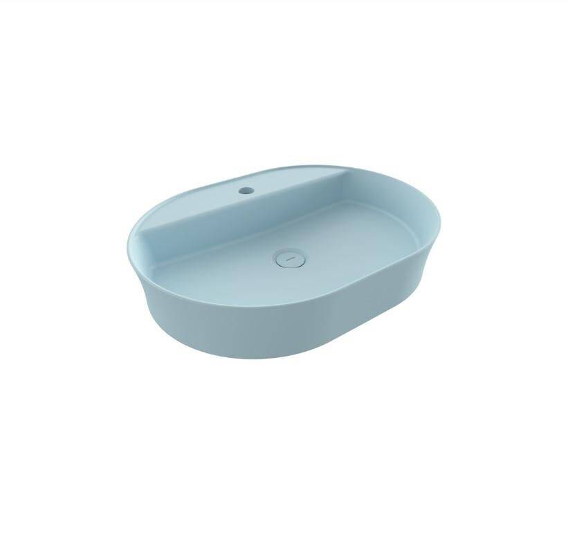 Bocchi Sottile Slim Line Oval Batarya Lavabo 60 cm Mat Buzmavi - 1600-029-0126 - 1