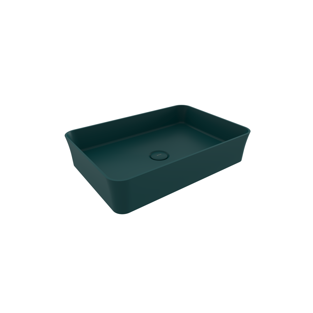 Bocchi Sottile Slim Line Tezgah Üstü Lavabo 55 cm Mat Petrol Mavisi - 1476-071-0125 - 1