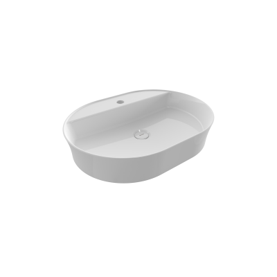Bocchi Sottile Slim Line Tezgah Üstü Lavabo 60 cm Beyaz - 1600-001-0126 - 1