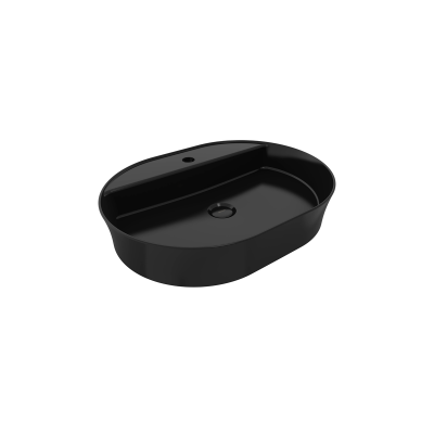 Bocchi Sottile Slim Line Tezgah Üstü Lavabo 60 cm Parlak Siyah - 1600-005-0126 - 1