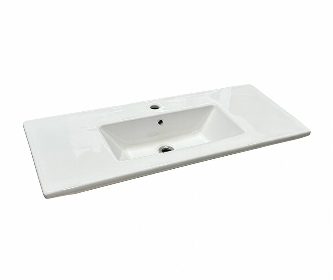Bocchi - Tezgah Üstü Lavabo 41*100 Parlak Beyaz - 1329-001-0126 - 1