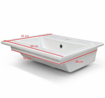 Bocchi - Tezgah Üstü Lavabo 41*60 cm Parlak Beyaz - 1325-001-0126 - 6