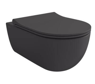 Bocchi - V-Tondo Rimless Asma Klozet 54 cm Mat Antrasit - 1416-020-0128