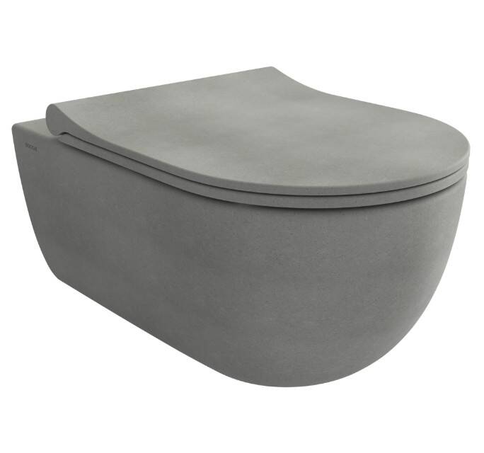 Bocchi - V-Tondo Rimless Asma Klozet Mat Beton - 1416-069-0128 - 1