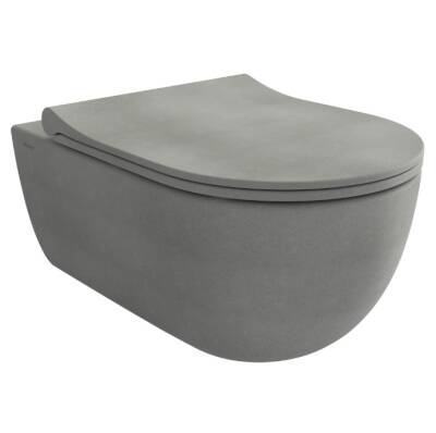 BOCCHI - V-Tondo Rimless Asma Klozet Mat Beton Kapak Dahil OUTLET - 1416-069-0128TK-TESHIR