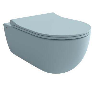 Bocchi - V-Tondo Rimless Asma Klozet Mat Buz Mavisi - 1416-029-0128 - 1