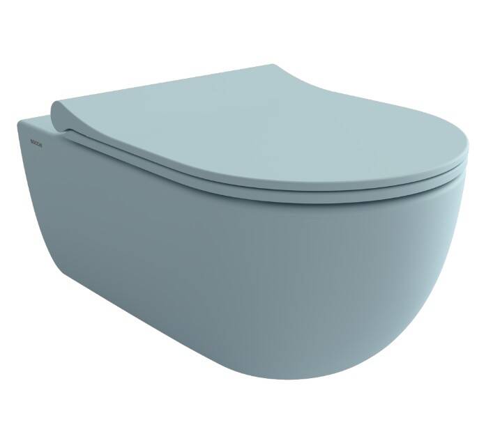 Bocchi - V-Tondo Rimless Asma Klozet Mat Buz Mavisi - 1416-029-0128 - 1