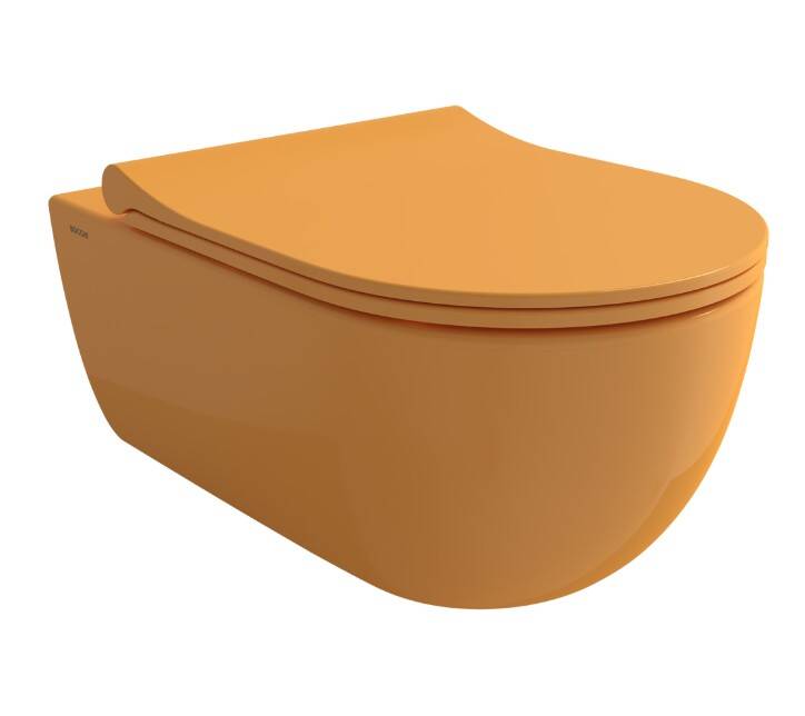 Bocchi - V-Tondo Rimless Asma Klozet Parlak Mandalina Sarısı - 1416-021-0128 - 1