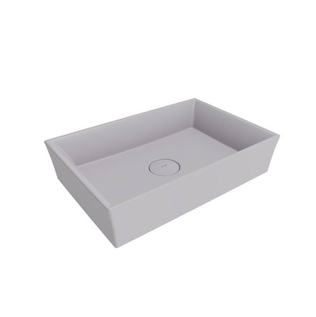 BOCCHI - Vessel Dikdörtgen Lavabo 56 x 38 cm Mat Gri - OUTLET - 1172-006-0125-TESHIR - 1