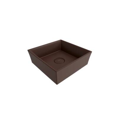 BOCCHI - Vessel Kare Lavabo 38 x 38 cm Mat Kahve - OUTLET - 1173-025-0125-TESHIR