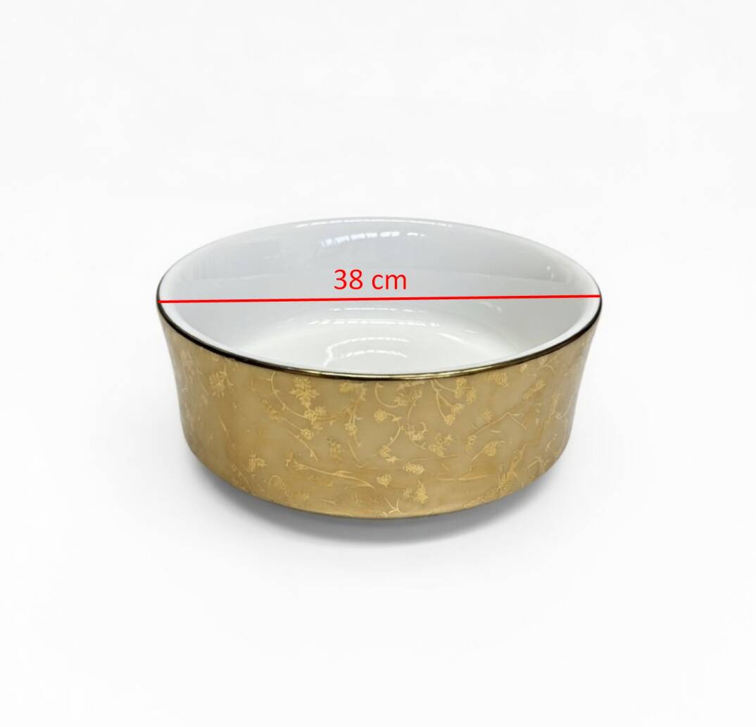 BOCCHI - Vessel (Luna) Çanak Lavabo Desenli Parlak Altın - OUTLET - 1174-412-0125-TESHIR - 2