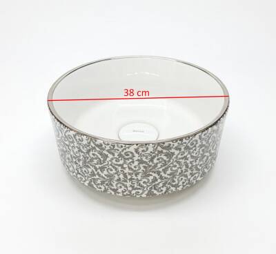 Bocchi Vessel Luna Çanak Lavabo Gümüş Desenli - 1174-413-0125 - 2