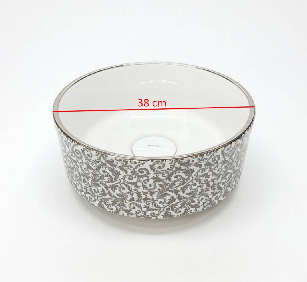Bocchi Vessel Luna Çanak Lavabo Gümüş Desenli - 1174-413-0125 - 2