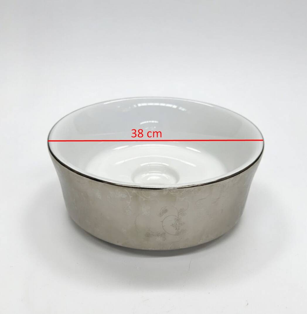 Bocchi Vessel Luna Gümüş Desenli Lavabo 38 cm - 1174-411-0125 - 2