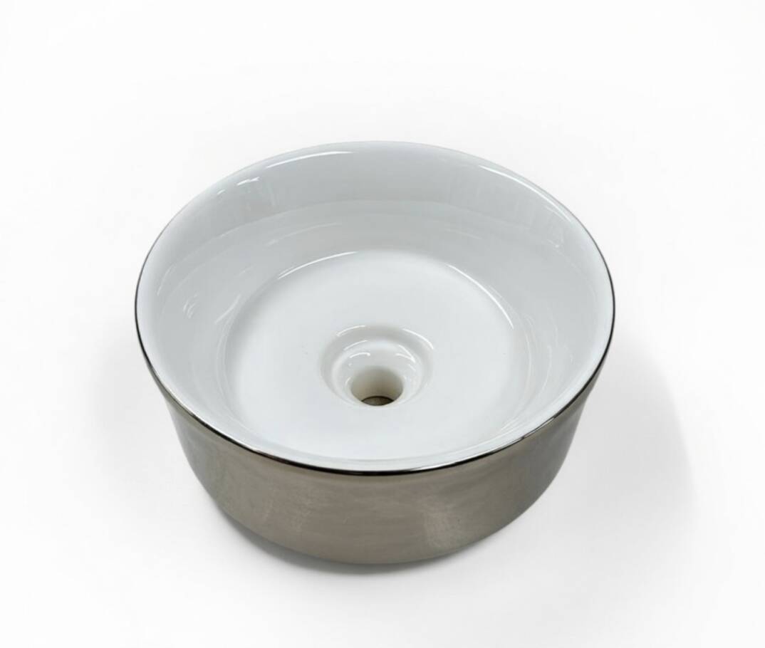 Bocchi Vessel Luna Gümüş Desenli Lavabo 38 cm - 1174-411-0125 - 3