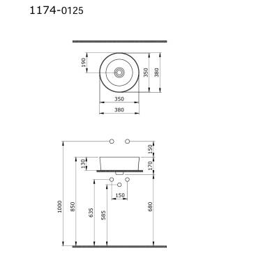 Bocchi Vessel Luna Lavabo Fıstık Yeşili - 1174-022-0125 - 2