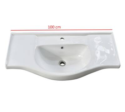 Bozvit Gordion 100 cm Konsollu Lavabo Beyaz - 6001 - 2