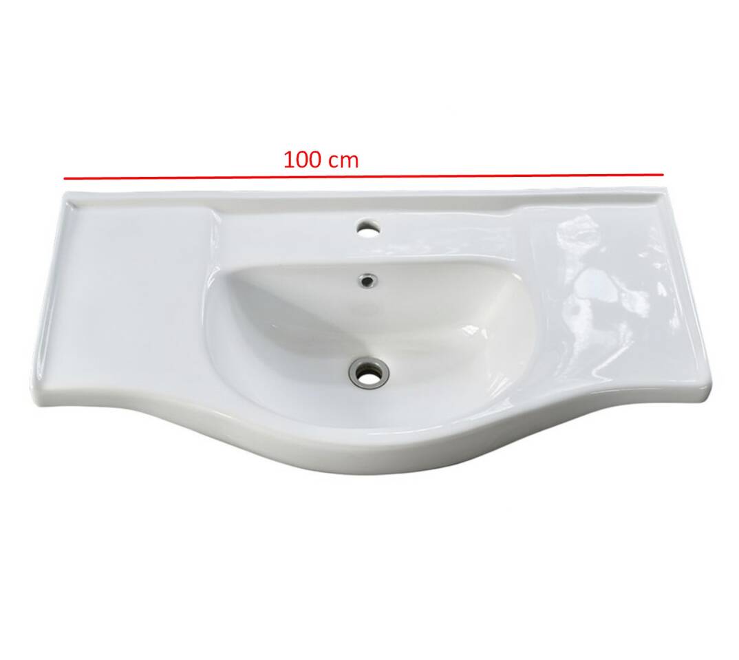 Bozvit Gordion 100 cm Konsollu Lavabo Beyaz - 6001 - 2